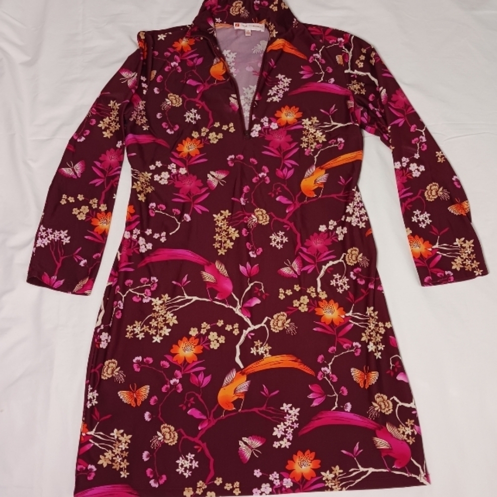 Jude Connally Megan Long Dress - Floral Menagerie Print - Size Small - Picture 3 of 13